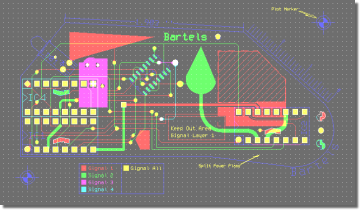 BAE Version 7.2: Layout Editor: View PCB Layout Component Side