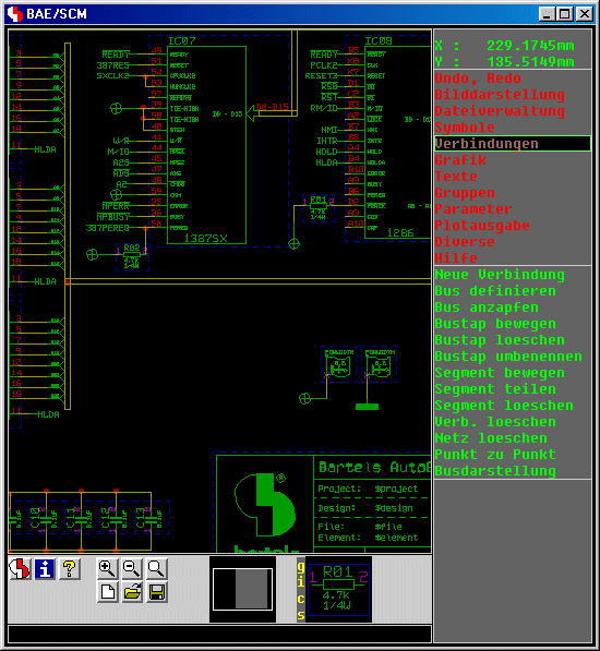 Abbildung 1-3: BAE-Benutzeroberfläche mit Seitenmenü