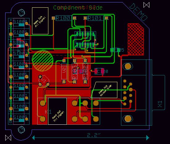 Figure 4-9: Layout with Filled Copper Areas